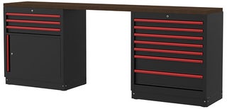 Boxo Kalustekokonaisuus 2588mm punaiset kahvat