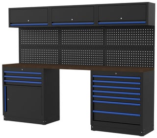 Boxo Kalustekokonaisuus 2588 mm sinisill&auml; kahvoilla