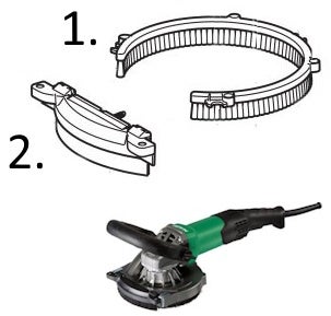 Reunaharjakset HiKOKI GM13Y betonihiomakoneeseen