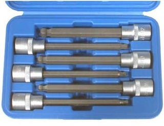 Kuusiokolohylsysarja 1/2" pitk&auml;t BGS