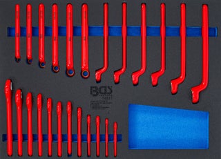 BGS Ty&ouml;kaluvaunun moduuli 3/3: VDE silmukka- ja kiintoavainsarja | 24-os. | 74641