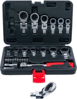 Kraftmann Pisto-r&auml;ikk&auml;lenkkiavainsarja ja k&auml;rkisarja | 6 - 20 mm | 27-os. | 84529